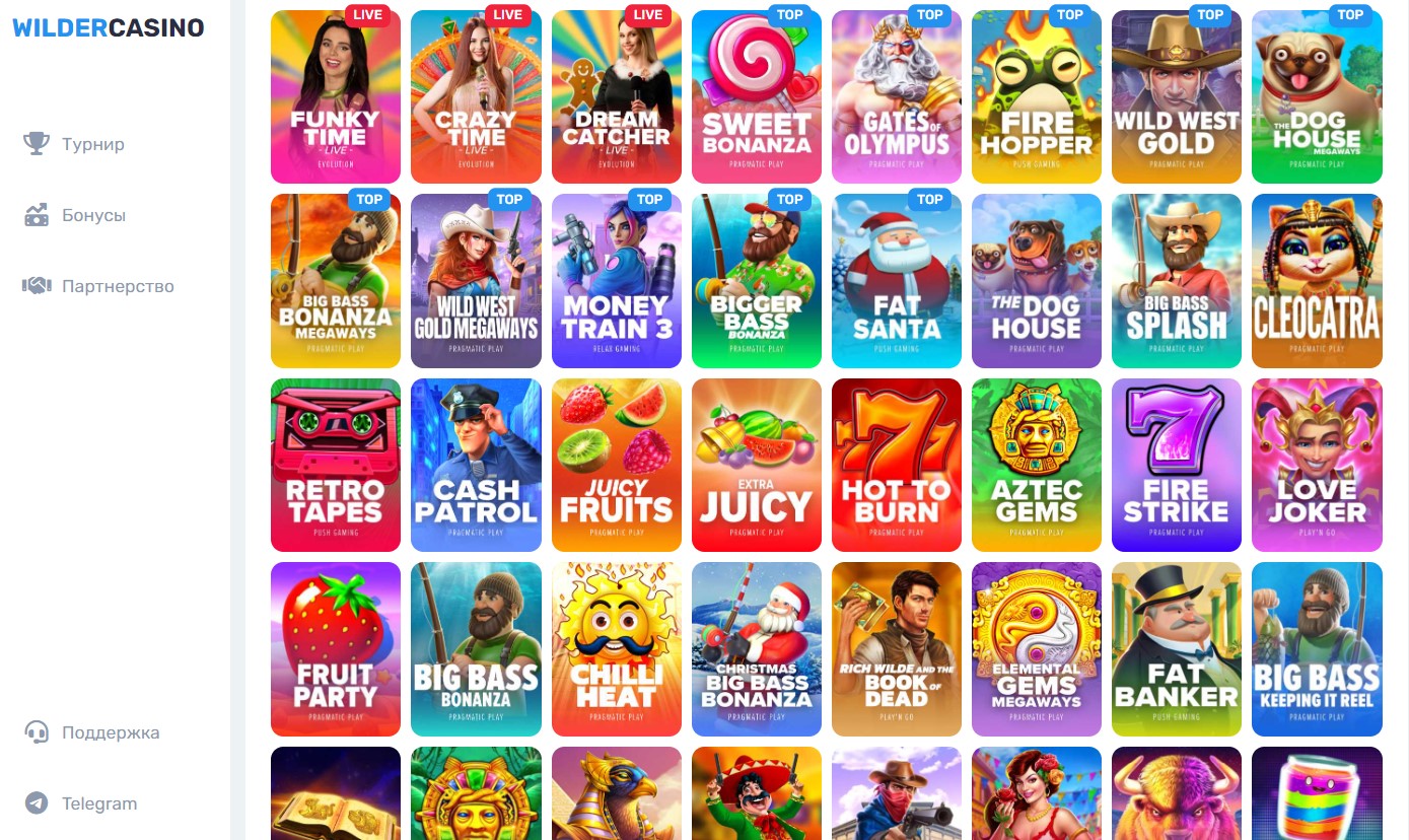 wilder casino slots